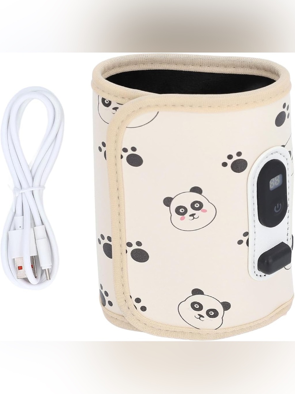 5/$15 Cute Panda Print USB Charged Bottle Warmer